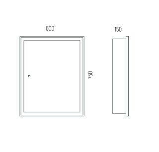 Зеркало-шкаф Corozo Толедо SD-00001392 60х75 Зеркало-шкаф Corozo Толедо SD-00001392 60х75