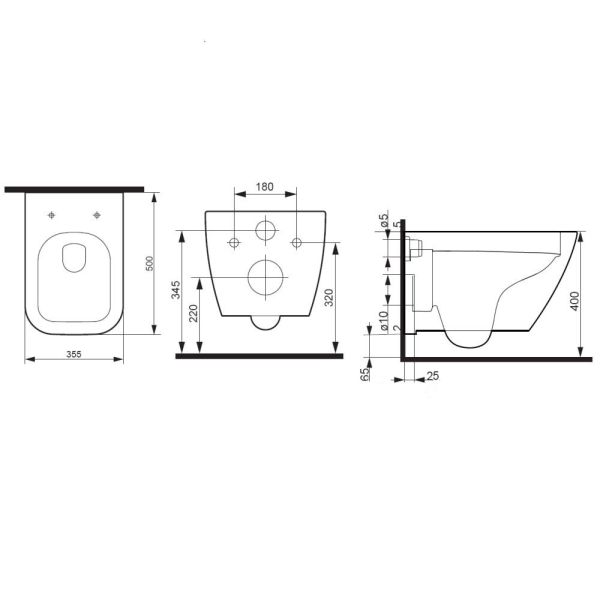 Унитаз подвесной  AM.PM Spirit 2.0 C701701SC FlashClean с сиденьем микролифт