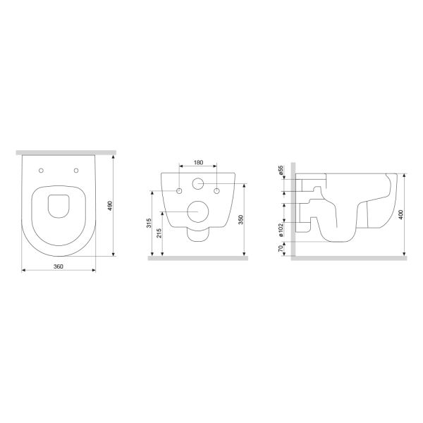 Унитаз подвесной  AM.PM Sirius DX86C1700MBSC FlashClean с сиденьем микролифт Унитаз подвесной  AM.PM Sirius DX86C1700MBSC FlashClean с сиденьем микролифт