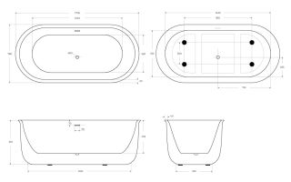 Акриловая ванна BelBagno BB709-1700-780 без гидромассажа 170.5x78 см Акриловая ванна BelBagno BB709-1700-780 без гидромассажа 170.5x78 см