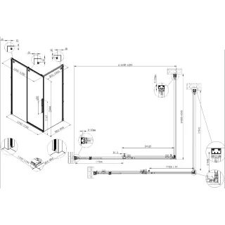 Душевой уголок Vincea Ultima VSR-7UL1012CLG 120 x 100 см стекло прозрачное профиль золото брашированное