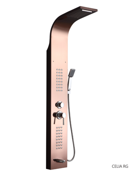 Панель душевая Cerutti SPA CELIA CT10406 розовое золото Панель душевая Cerutti SPA CELIA CT10406 розовое золото