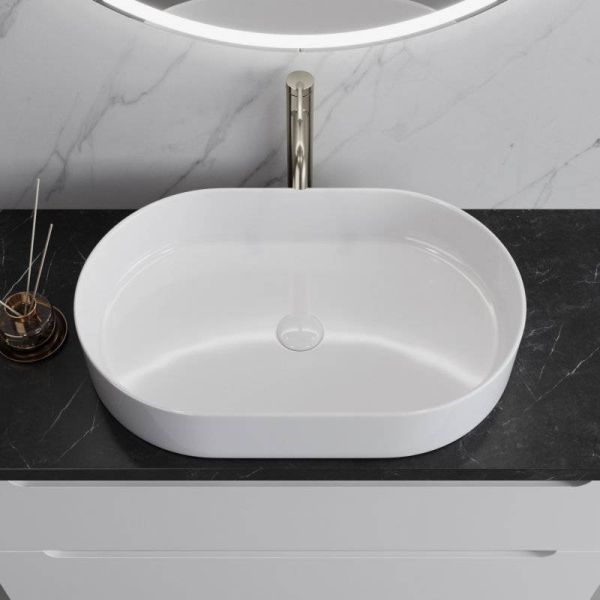 Раковина накладная BelBagno BB1483 50 см белая