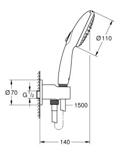 Лейка для душа Grohe Tempesta  26406003 хром