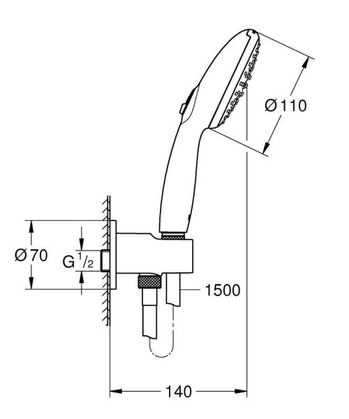Лейка для душа Grohe Tempesta  26406003 хром