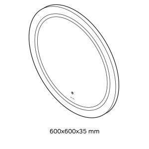 Зеркало Am.Pm X-Joy M85AMOX0601WG с  LED-подсветкой