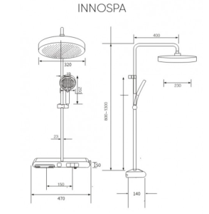 Душевая стойка Milleau InnoSpa MLV29223PDD-MW белый