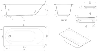 Ванна акриловая Vincea Solid Surface VBT-8SB1-1600 160 x 75 см белая матовая