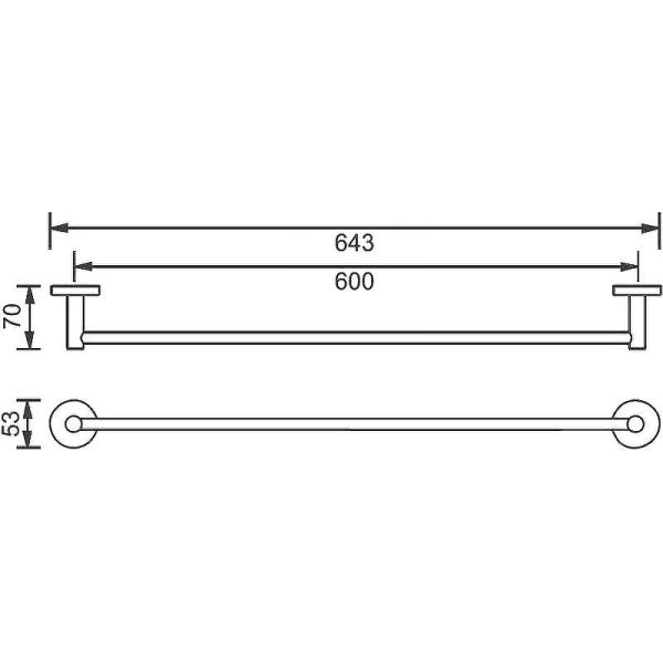 Полотенцедержатель Aquanet 264912 хром