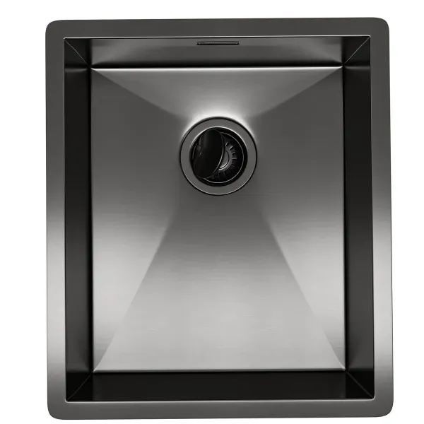 Мойка кухонная Reflexion Como 38-BL  RX2038BL оружейная сталь