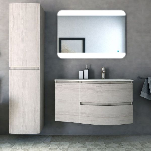 Шкафчик под раковину, правосторонний Cezares 34x55 Rovere sbiancato Vague 54848