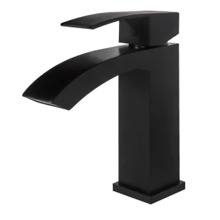 Смеситель для раковины Hansberge Cubito H1077BL чёрный матовый