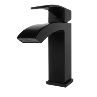Смеситель для раковины Hansberge Cubito H1077BL чёрный матовый