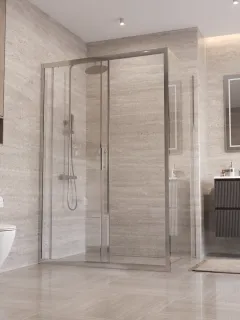 Душевой уголок BelBagno Uno UNO-195-AH-1-110/100-C-Cr 110x100 см профиль хром стекло прозрачное