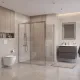 Душевой уголок BelBagno Uno UNO-195-AH-1-140/100-C-Cr 140x100 см профиль хром стекло прозрачное