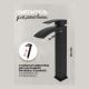 Смеситель для раковины Hansberge Cubito H2077BL чёрный матовый