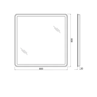 Зеркало с подсветкой BelBagno SPC-MAR-800-800-LED-3000K-TCH-WARM 80 см с сенсорным выключателем и подогревом