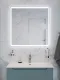 Зеркало с подсветкой BelBagno SPC-MAR-800-800-LED-TCH-LNZ 80 см с сенсорным выключателем и линзой