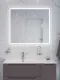 Зеркало с подсветкой BelBagno SPC-MAR-1000-800-LED-TCH-LNZ 100 см с сенсорным выключателем и линзой