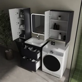 Шкаф Style Line Бергамо мини СС-00002525 графит 60 см