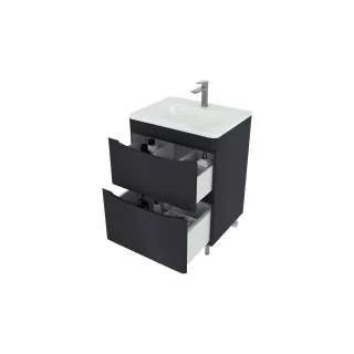 Тумба под раковину Style Line Бергамо мини СС-00002522 графит 70 см