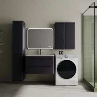 Тумба под раковину Style Line Бергамо мини СС-00002517 графит 90 см