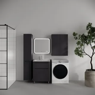 Шкаф-пенал Style Line Бергамо СС-00002551 графит 30 см
