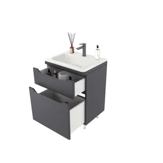 Тумба под раковину Style Line Марелла СС-00002554 графит 70 см