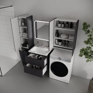 Тумба под раковину Style Line Марелла СС-00002554 графит 70 см