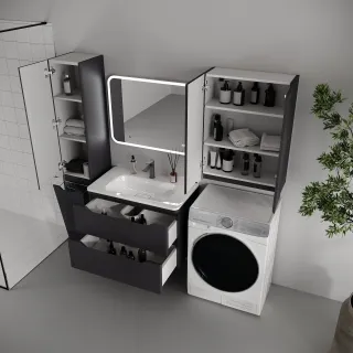 Тумба под раковину Style Line Марелла СС-00002557 графит 80 см