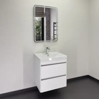 Тумба под раковину Comforty Валдай-60П2 00-00020675 белый матовый