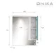 Шкаф-зеркало с подсветкой Onika Марви 206089 правый 60см бирюза