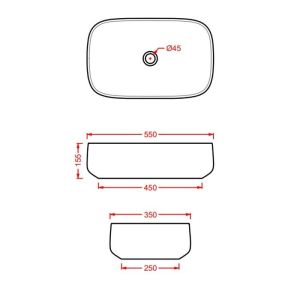 Раковина ArtCeram Cognac COL008 38 00 avio 55 см