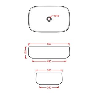 Раковина ArtCeram Cognac COL008 38 00 avio 55 см Раковина ArtCeram Cognac COL008 38 00 avio 55 см