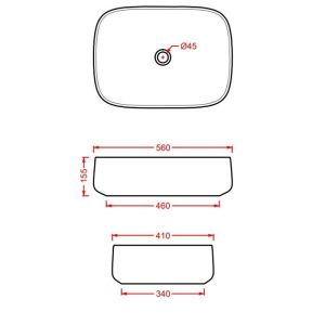 Раковина ArtCeram Cognac COL009 40 00 tortora 56 см