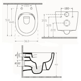 Подвесной унитаз Isvea Soluzione II 10MY02001SV безободковый белый Подвесной унитаз Isvea Soluzione II 10MY02001SV безободковый белый