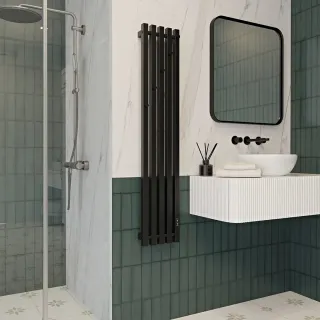 Полотенцесушитель электрический Indigo Стайл 5 ПРО LSPRE120-23BRRt 23x120 см чёрный муар