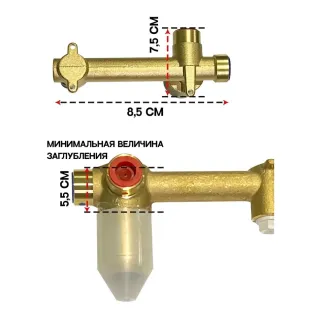 Смеситель для раковины Hansberge H688MG золото матовое