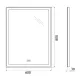 Зеркало с подсветкой BelBagno SPC-GRT-600-800-LED-3000K-TCH-WARM 60 см с сенсорным выключателем и подогревом