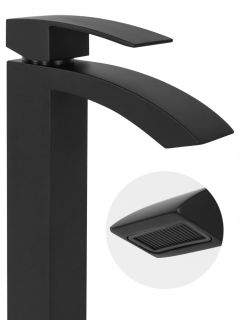 Смеситель для раковины Hansberge Cubito H2077BL чёрный матовый