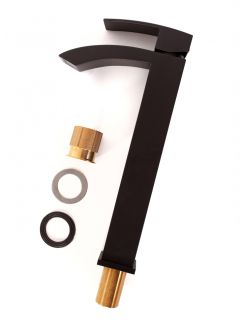 Смеситель для раковины Hansberge Cubito H2077BL чёрный матовый