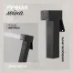 Гигиенический душ со смесителем Hansberge Cubito H3070BL чёрный матовый