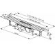 Душевой лоток Ravak OZ Chrome X01429 105 см хром
