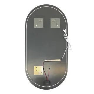 Зеркало с подсветкой DQ Бонн (Bonn) Лайт DQMBON60100LTGRY 60x100 см серый