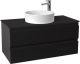 Тумба под раковину Jacob Delafon Madeleine EB2084-J53 100 см со столешницей и светодиодной подсветкой чёрный матовый лак