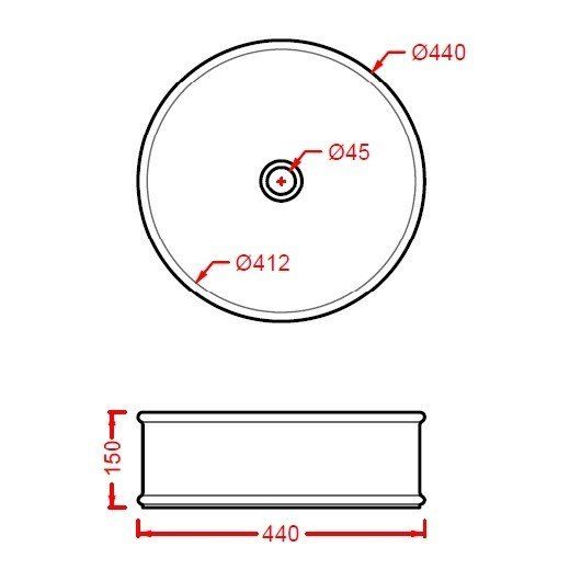 Раковина ArtCeram Atelier ATL001 05 00 белая 44 см