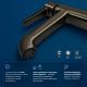 Смеситель для раковины Urbatec Эволюция EVGM205 оружейная сталь