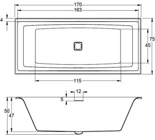 Акриловая ванна с подсветкой Riho Still Square LED B100004005 170х75см светодиоды и подголовник слева белый Акриловая ванна с подсветкой Riho Still Square LED B100004005 170х75см светодиоды и подголовник слева белый