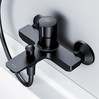 Смеситель для ванны и душа Am.Pm X-Joy TouchReel чёрный матовый F85A10522