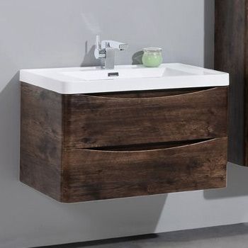 Тумба под раковину BelBagno подвесная 80x45см Rovere Moro ANCONA-N-800-2C-SO-RW